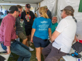 BHF volunteers hatching a plan at Bloomin 2024 (by Nate Dalzell)