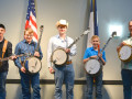 2019 Top 5 Texas Banjo Contestants.  Photo by Fred Knorre.