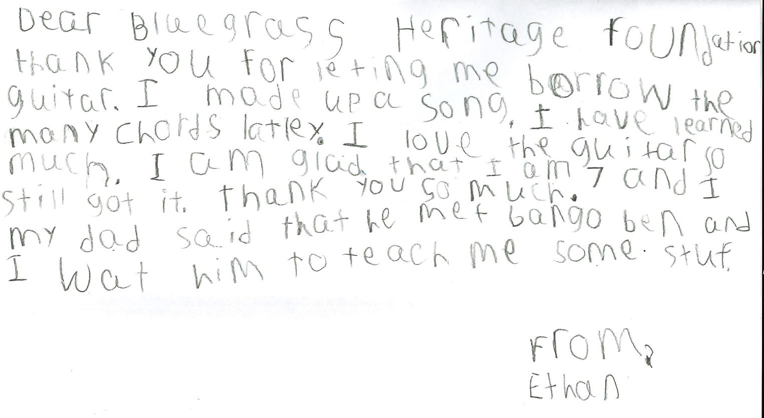 Thanks from Ethan