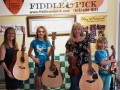 Gretchen May, student Fiona, and Julie & Jessica Tompkins at Fiddle & Pick (July 2018)