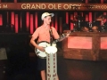 Riley Gilbreath with Huber banjo at Grand Ole Opry (June 2018)