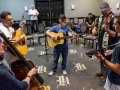 Late-night jamming at Bluegrass Heritage Festival 2019.  Photo by Nate Dalzell.