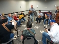 Jamming with Riley & Danny Gilbreath at Bluegrass Heritage Festival 2019.  Photo by Alan Tompkins.