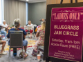Ladies-Only Jam at Farmers Branch Bluegrass Festival 2025 (by Nate Dalzell)
