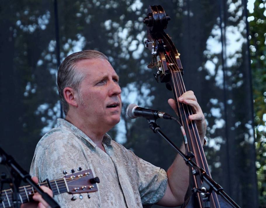 Alan Tompkins with Texas & Tennessee at Bloomin' Bluegrass Festival 2016. Photo by Bob Compere.