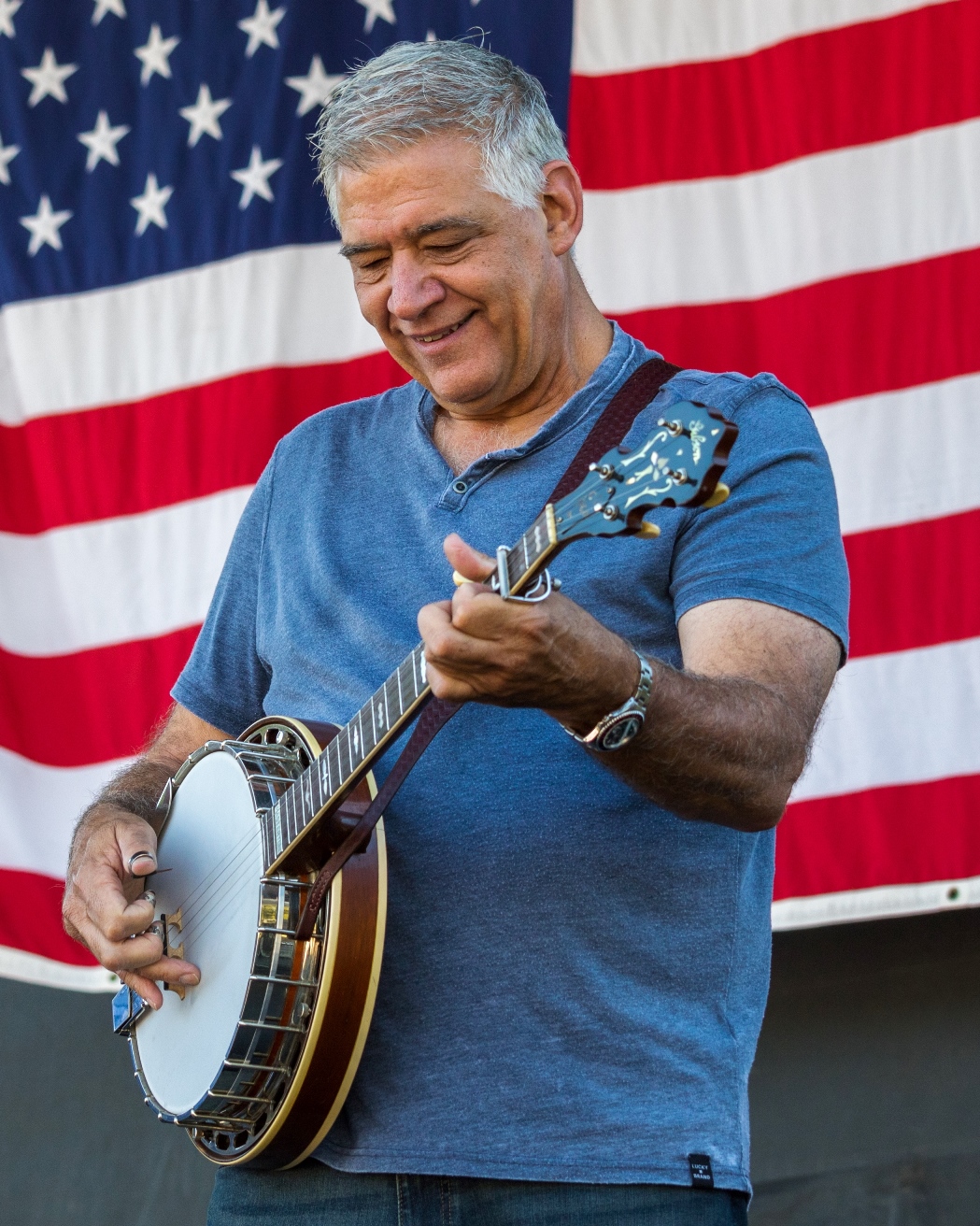 Steve Huber at Bloomin Bluegrass 2024 (by Nate Dalzell)