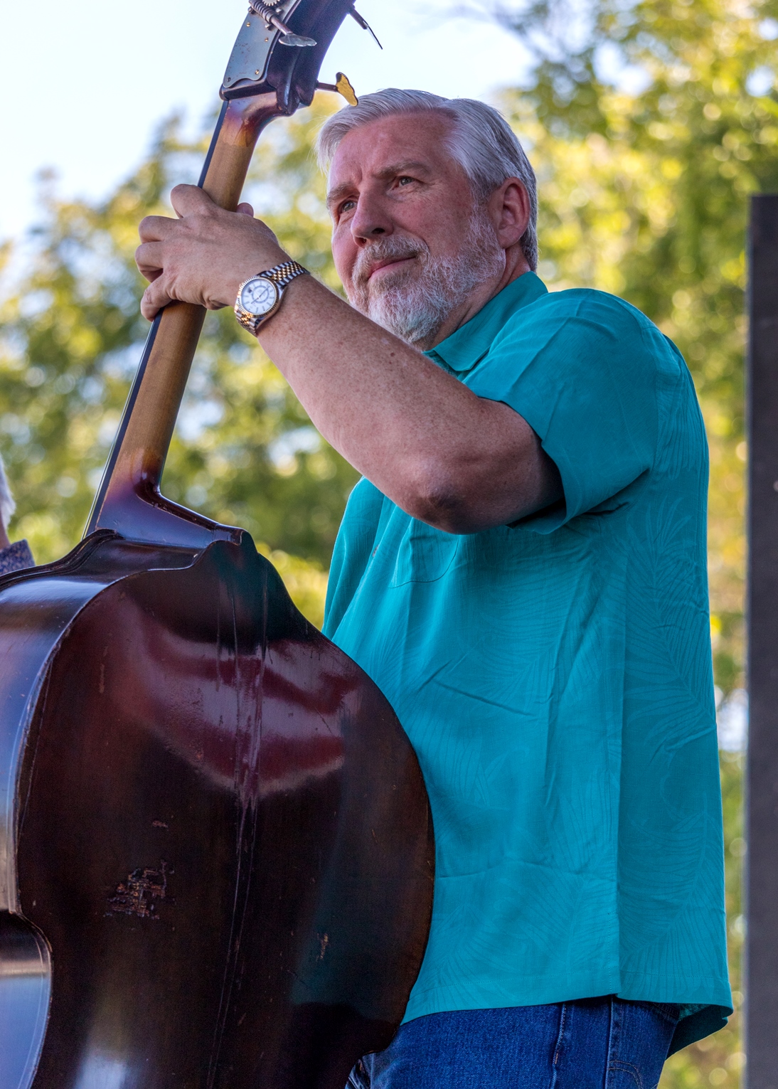 Alan Tompkins at Bloomin Bluegrass 2024 (by Nate Dalzell)