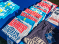 Official Bloomin Bluegrass 2024 t-shirts (by Nate Dalzell)