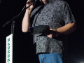MC Alan Tompkins at Bloomin Bluegrass 2024 (by Nate Dalzell)