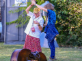 Jessica Tompkins dancing wtih Kitty Antonsen at Bloomin Bluegrass 2024 (by Randy Watkins)