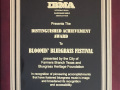 IBMA Distinguished Achievement Award plaque