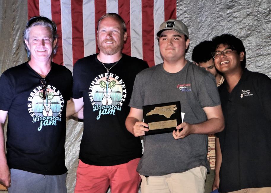Mabe, Kennedy, and 2021 Guitar Champ J. Kyser George (c. G. N. Hancock)