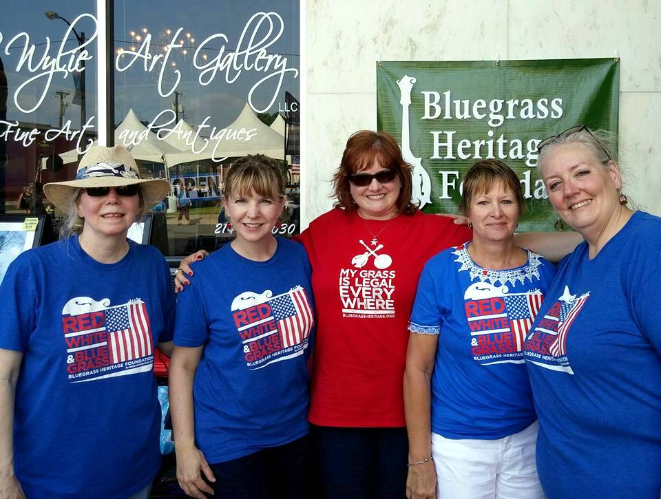 The Ladies of Bluegrass, Theresa Duffee, Julie Tompkins, Susie Seace, Pam Gates, and Neva Warnock at Wylie July 2016