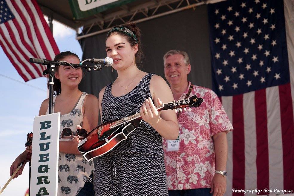 Play It Forward Instrument Lending Program Presentation to Olivia and Lottie King at Wylie Jubilee 2015 ©Bob Compere