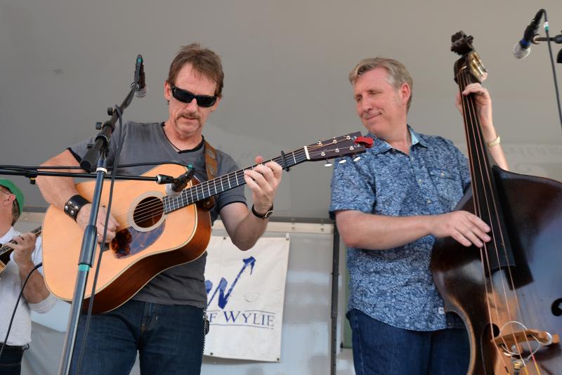 Brad Davis & Alan Tompkins, playing with Texas & Tennessee, at the Wylie Jubilee - Saturday July 5, 2014.  ©Craig Kelly