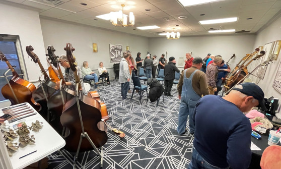 Numerous unnamed bass players at Great American Vintage BassFest 2024