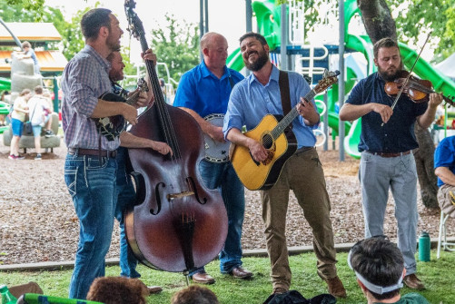 Breaking Grass acoustic set at Wylie Jubilee 2019. ©Nate Dalzell