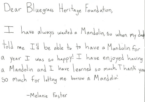 Thanks from Melanie
