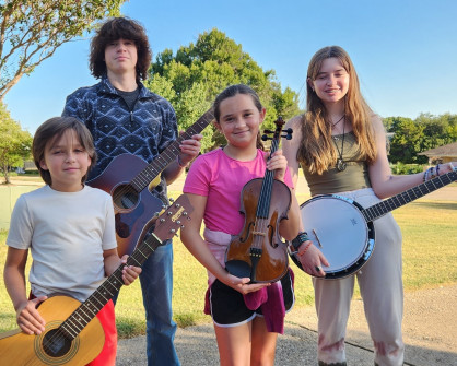 Greyson, Adrian, Sophia, and Hailey - a new family band?! (Aug 2023)