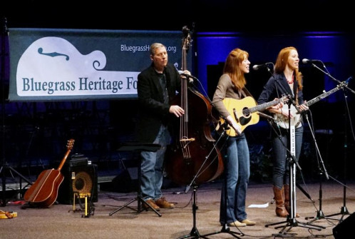 The Purple Hulls with Alan Tompkins at Bluegrass Heritage Festival 2014.  Photo courtesy of Bob Compere.