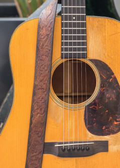 Lester Flatt’s 1942 Martin D-18 at Bluegrass Heritage Festival 2023 (by Nate Dalzell)