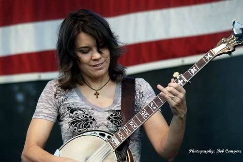 Kristen Scott Benson with the Grascals at Bloomin' Bluegrass Festival 2015. Photo by Bob Compere