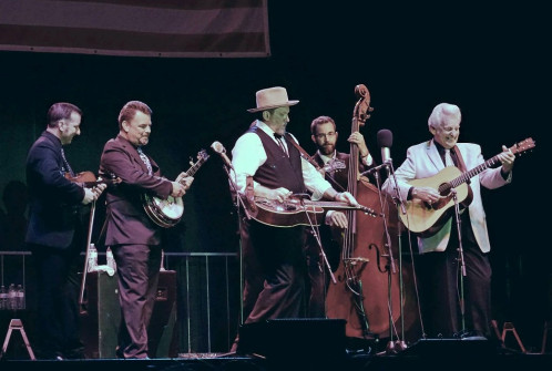 DMB & Jerry Douglas at Bloomin' Bluegrass Festival 2016. Photo by Bob Compere.