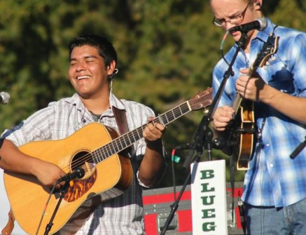 Lucas White & Cory Piatt at Bloomin' Bluegrass 2010.  Photo courtesy of Bob Compere.