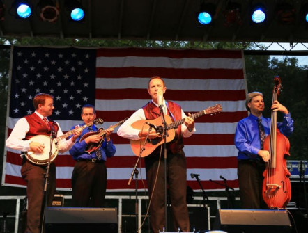 The Spinney Brothers on stage at Bloomin' Bluegrass 2013.  Photo courtesy of Derrick Birdsall.