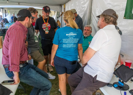 BHF volunteers hatching a plan at Bloomin 2024 (by Nate Dalzell)