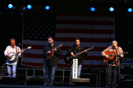 The Rambing Rooks on stage at Bloomin' Bluegrass 2013.  Photo courtesy of Derrick Birdsall.
