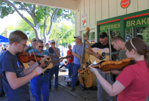 Jamming at Bloomin' Bluegrass 2012. Photo courtesy of Derrick Birdsall.