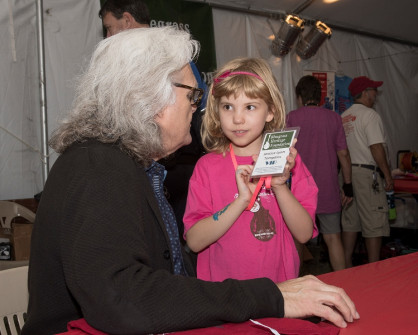 Jessica Tompkins & Ricky Skaggs at Bloomin' Bluegrass 2017. Photo by Perry Callahan