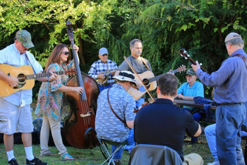 Jamming at Bloomin' Bluegrass 2012.  Photo courtesy of Derrick Birdsall.