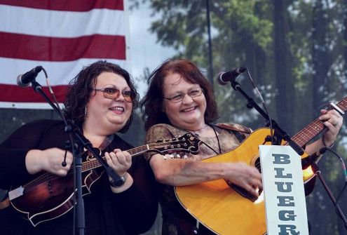 Tina & Dale Ann at Bloomin' Bluegrass Festival 2016. Photo by Bob Compere.