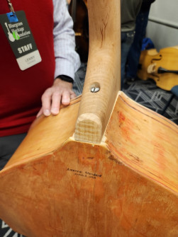 1958 Am Std removable neck project (in progress) at BassFest 2025 (© Alan Tompkins)