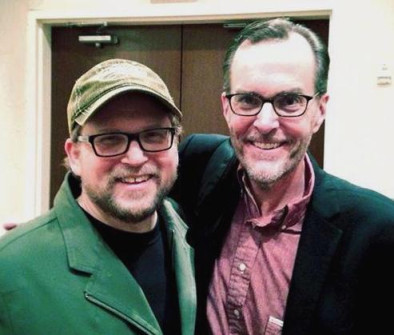 Backstage with Ron Block and Adam Steffey at Lone Star Fest 2015.