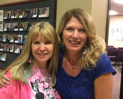Volunteers Julie Tompkins & Kim Roulias at Lone Star Fest 2018
