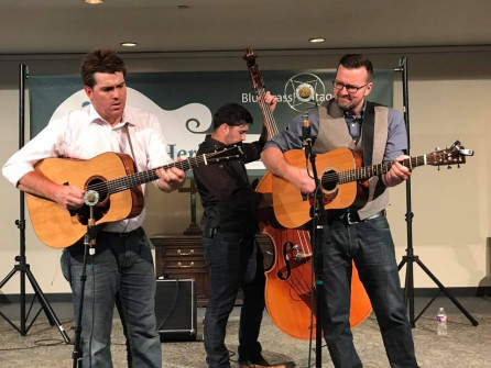 The Surly Gentlemen (Clay Hess, Tim Shelton, Brennan Hess) at Univ. Park UMC, May 6 2017 (by Gerald Jones)