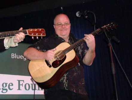 Jim Hurst on stage at Sons of Hermann Hall, Jan. 24, 2009.