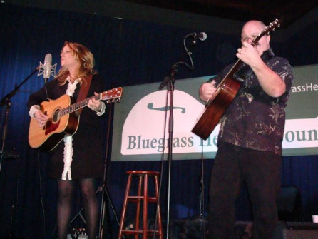 Claire Lynch & Jim Hurst on stage at Sons of Hermann Hall, Jan. 24, 2009.