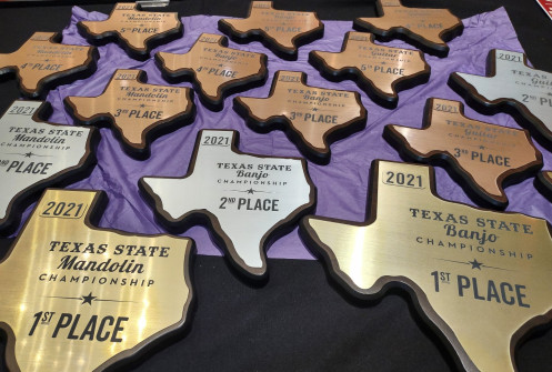 2021 Texas State Championships plaques.  Photo by Alan Tompkins.
