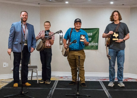 2025 Texas Banjo Championship Top Three (by Nate Dalzell)