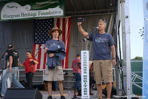 Jeremy Meier and Craig Kelly on stage at Wylie Jubilee June 28 2015 ©Bob Compere