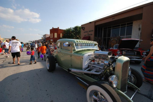 Street rods at the Wylie Jubilee - Saturday July 6, 2013. Photo courtesy Craig Kelly.