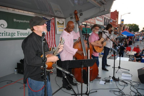 Sgt Pepper's Lonely Bluegrass Band onstage at the Wylie Jubilee - Saturday July 6, 2013.  Photo courtesy Craig Kelly.